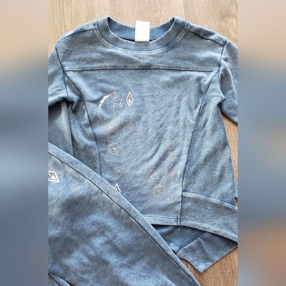 Disney Frozen distressed blue sweat set size 7/8 NWNT - Picture 6 of 9